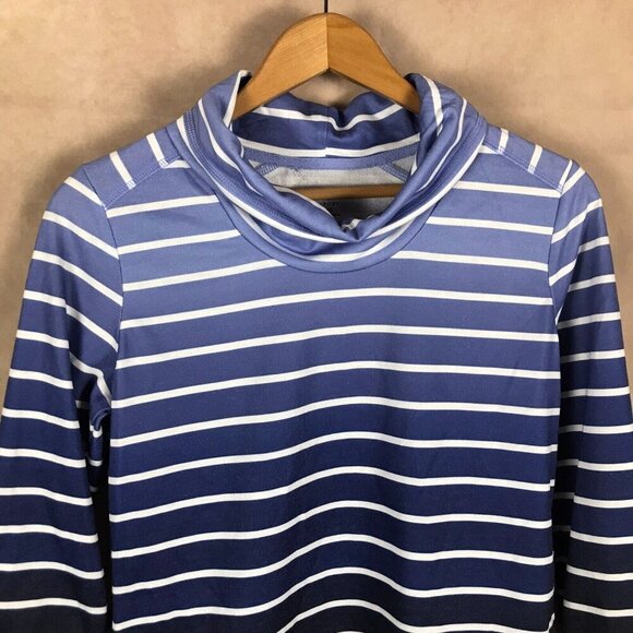 KAREN SCOTT Dip-dyed Striped Cowl Neck Sweatshirt XS - Picture 3 of 7